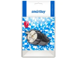 Вилка SMARTBUY прямая с заземлением черная 16А 250В (SBE-16-P01-b) (1/50)