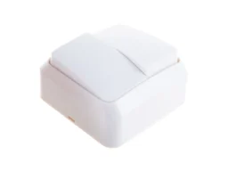 Выключатель SMARTBUY 2-клавишный 10А, ОУ, белый "Юпитер" (SBE-03w-10-SW2-0) (1/10)