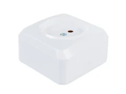 Розетка SMARTBUY 1-местная 10А, ОУ, без заземления белая "Юпитер" (SBE-03w-10-S1-N) (1/10)