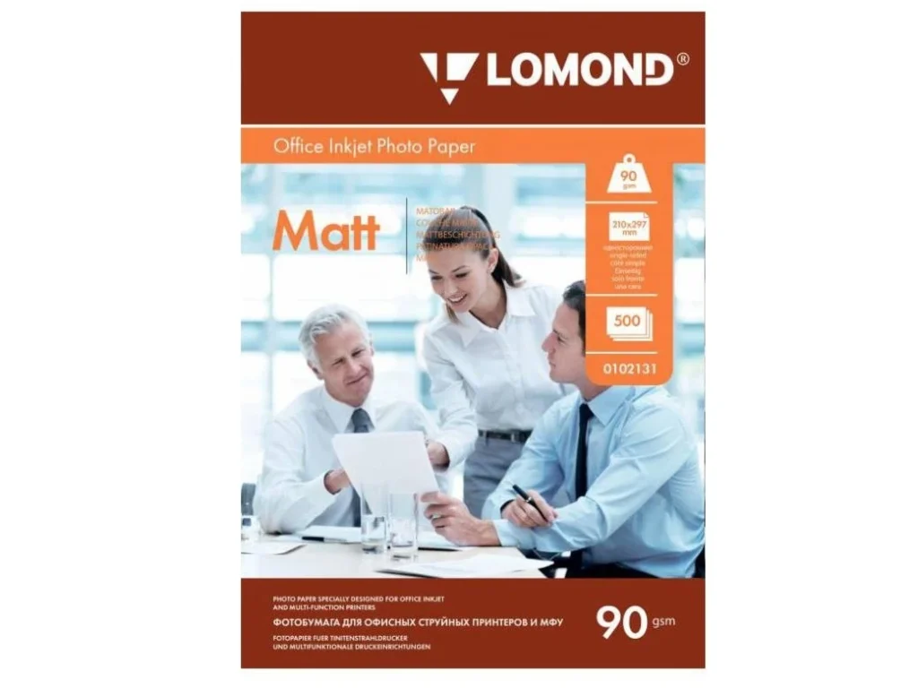 Фотобумага LOMOND A4 90 г/м2 матовая 500 лист. (1/5)