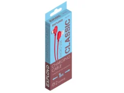 Дата-кабель/Exployd/USB - microUSB/круглый/силикон/красный/1М/2A/Classic/EX-K-1052