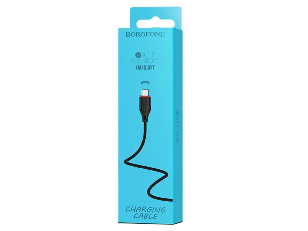 Кабель USB - микро USB Borofone BX17 Enjoy, 1.0м, круглый, 2.0A, ПВХ, цвет: чёрный(1/648)