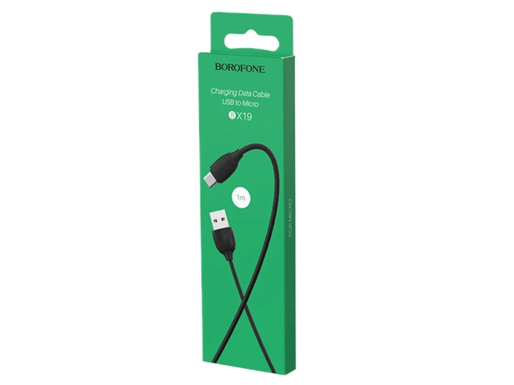 Кабель USB - микро USB Borofone BX19 Benefit, 1.0м, круглый, 2.0A, ПВХ, цвет: чёрный(1/648)