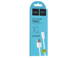 Кабель USB - микро USB HOCO X1 Rapid series, 1.0м, круглый, 2.1A, силикон, цвет: белый (1/30/300)