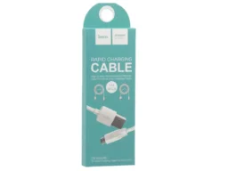 Кабель USB - микро USB HOCO X1 Rapid, 1.0м, круглый, 2.1A, силикон, цвет: белый, 2шт.(1/30/300)