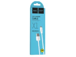 Кабель USB - микро USB HOCO X1 Rapid, 2.0м, круглый, 2.1A, силикон, цвет: белый (1/30/300)