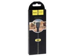 Кабель USB - микро USB HOCO X20, 3.0м, круглый, 2.1A, силикон, цвет: чёрный (1/30/300)
