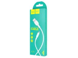 Кабель USB - микро USB HOCO X25 Soarer, 1.0м, круглый, 2.1A, силикон, цвет: белый (1/30/300)