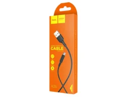 Кабель USB - микро USB HOCO X25 Soarer, 1.0м, круглый, 2.1A, силикон, цвет: чёрный(1/30/300)