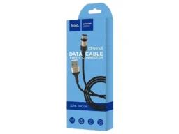 Кабель USB - микро USB HOCO X26 Xpress, 1.0м, круглый, 2.0A, ткань, цвет: чёрный, золотая вставка (1