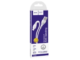 Кабель USB - микро USB HOCO X37 Cool power, 1.0м, круглый, 2.1A, силикон, цвет: белый (1/30/300)