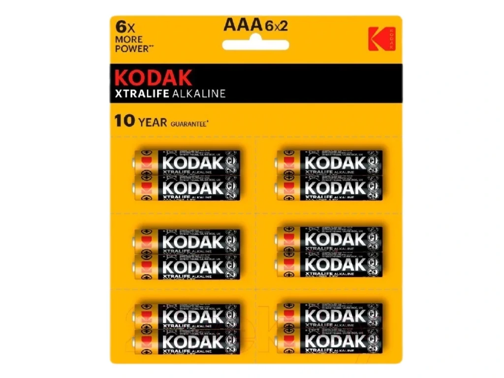 Элемент питания KODAK XTRALIFE LR6 12BL (6x2BL) [KAA-2x6 perf] (144/576)