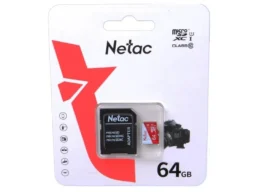 MicroSD 64GB Netac P500 Eco Class 10 UHS-I + SD адаптер