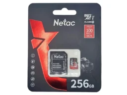 MicroSDXC 256GB Netac P500 Extreme Pro Class 10 UHS-I A1 V30 (100 Mb/s) + SD адаптер