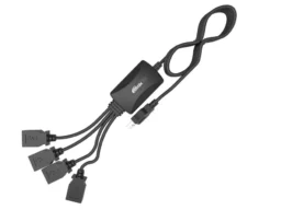 USB-HUB RITMIX CR-2405, черный, USB 2.0, 4 порта (1/80)
