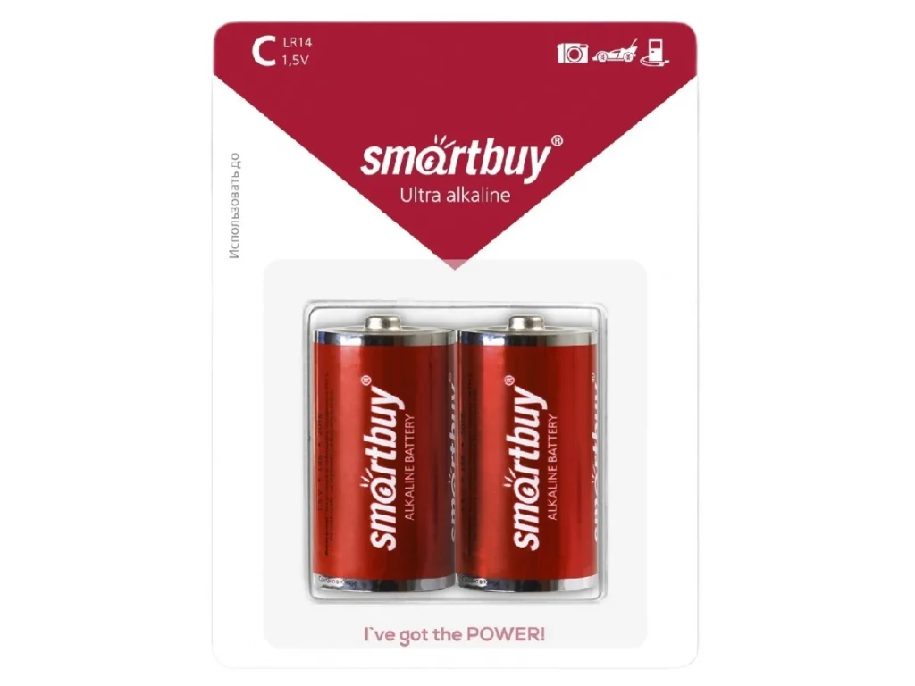 Элемент питания SMARTBUY LR14 BL2 (12/192)