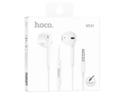 Наушники внутриканальные HOCO M101, AUX разъём с МК длина 1.2м, цвет: белый (142/852)