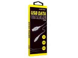 Кабель Smartbuy 8pin в рез. оплет. Gear, 1м. мет.након.,