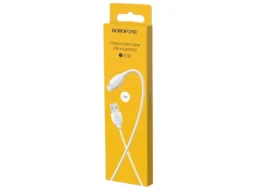 Кабель USB - 8 pin Borofone BX19 Benefit, 1.0м, круглый, 2.4A, силикон, цвет: белый (1/648)
