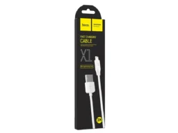 Кабель USB - 8 pin HOCO X1 Rapid, 3.0м, круглый, 2.1A, силикон, цвет: белый(1/20/200)