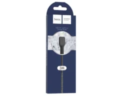 Кабель USB - 8 pin HOCO X20, 3.0м, круглый, 2.1A, силикон, цвет: чёрный (1/30/300)
