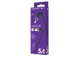 Кабель USB - микро USB Borofone BX32 Munificent, 1.0м, круглый, 5.0A, нейлон, цвет: чёрный (1/360)