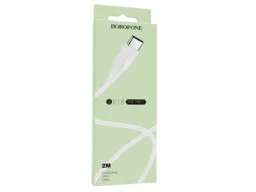 Кабель USB - Type-C Borofone BX18 Optimal, 2.0м, круглый, 3.0A, силикон, цвет: белый (1/360)