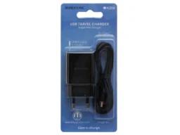 СЗУ 1 USB Borofone BA20A, Sharp, 2100mA, пластик, кабель Type-C, цвет: чёрный (1/48/192)