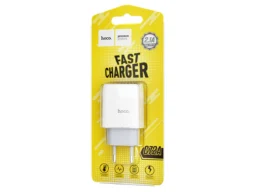 Блок питания сетевой 1 USB HOCO C72A, Glorious, 2100mA, пластик, цвет: белый(1/36/216)