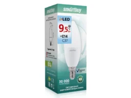 Лампа светодиодная SMARTBUY C37 9,5Вт 4000K E14 (свеча, нейтральный свет)