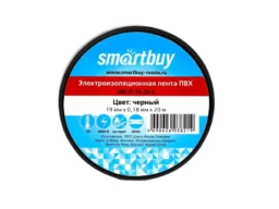 Изолента SMARTBUY 0,18х19мм, 20 метров, черная (SBE-IT-19-20-b) (10/200)