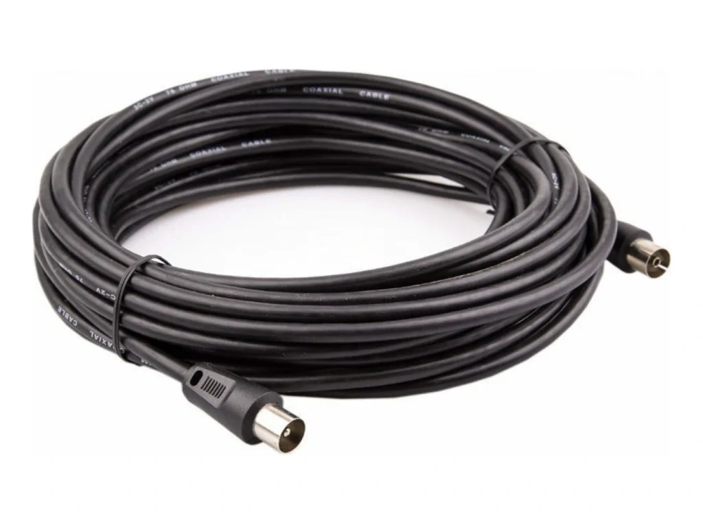 Кабель удлинительный антенный TELECOM 9.5mm, 75Ом,ТВ-М-->ТВ-F, 10m (1/50)