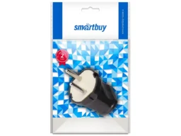 Вилка SMARTBUY прямая без заземления черная 10А 250В (SBE-10-P04-b) (1/60)