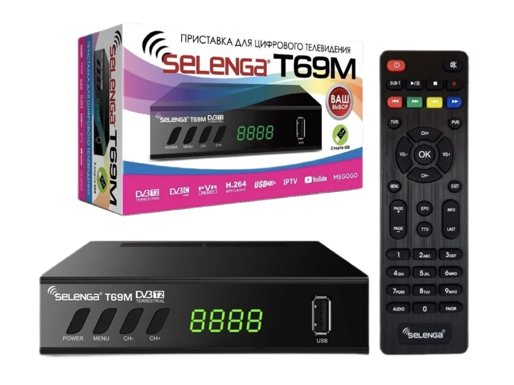 Цифровая приставка DVB-T/T2/C SELENGA T69М (1/20)