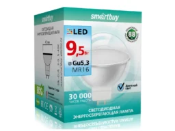 Лампа светодиодная SMARTBUY GU5.3 (MR16) 9,5Вт 4000K (нейтральный свет) (1/10)