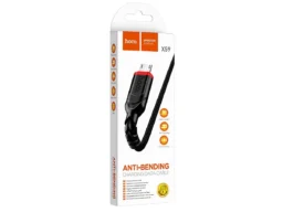 Кабель USB - микро USB HOCO X59 Victory, 1.0м, круглый, 2.4A, ткань, цвет: черный(1/30/300)