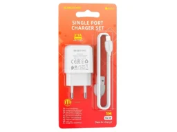 СЗУ 1 USB Borofone BA64A, 2100mA, пластик, кабель 8 pin, 1.0 м, цвет: белый (1/48)