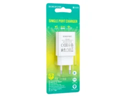 Блок питания сетевой 1 USB Borofone BA68A, Glacier, 2100mA, цвет: белый (1/65/260)