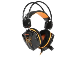 Гарнитура Smartbuy RUSH SNAKE, черная/оранжевая, игровая, велюровые амбушюры, шнур 2,2 м.
