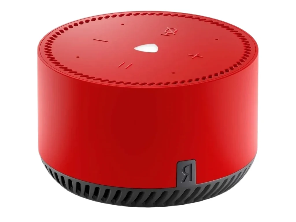 Умная колонка Yandex Станция Лайт голос.п.:Алиса 5W Android/iOS красный (YNDX-00025R)