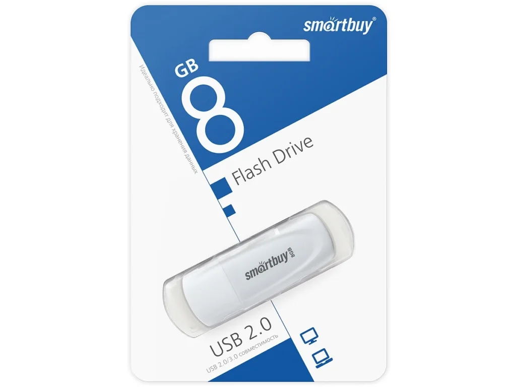 USB 8GB Smart Buy Scout белый