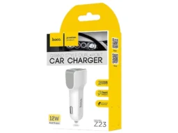 АЗУ 2 USB HOCO Z23, Grand Style, 2400mA, soft touch, цвет: белый (1/25/250)