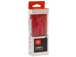 Проводные внутриканальные наушники JBL C 100 SI красные (1/60)