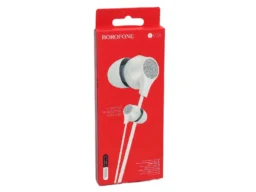 Наушники внутриканальные Borofone BM28, Tender, микрофон, кнопка ответа, кабель 1.2м, цвет: белый