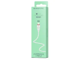 Кабель USB - 8 pin Borofone BX17 Enjoy, 1.0м, круглый, 2.4A, силикон, цвет: белый (1/648)