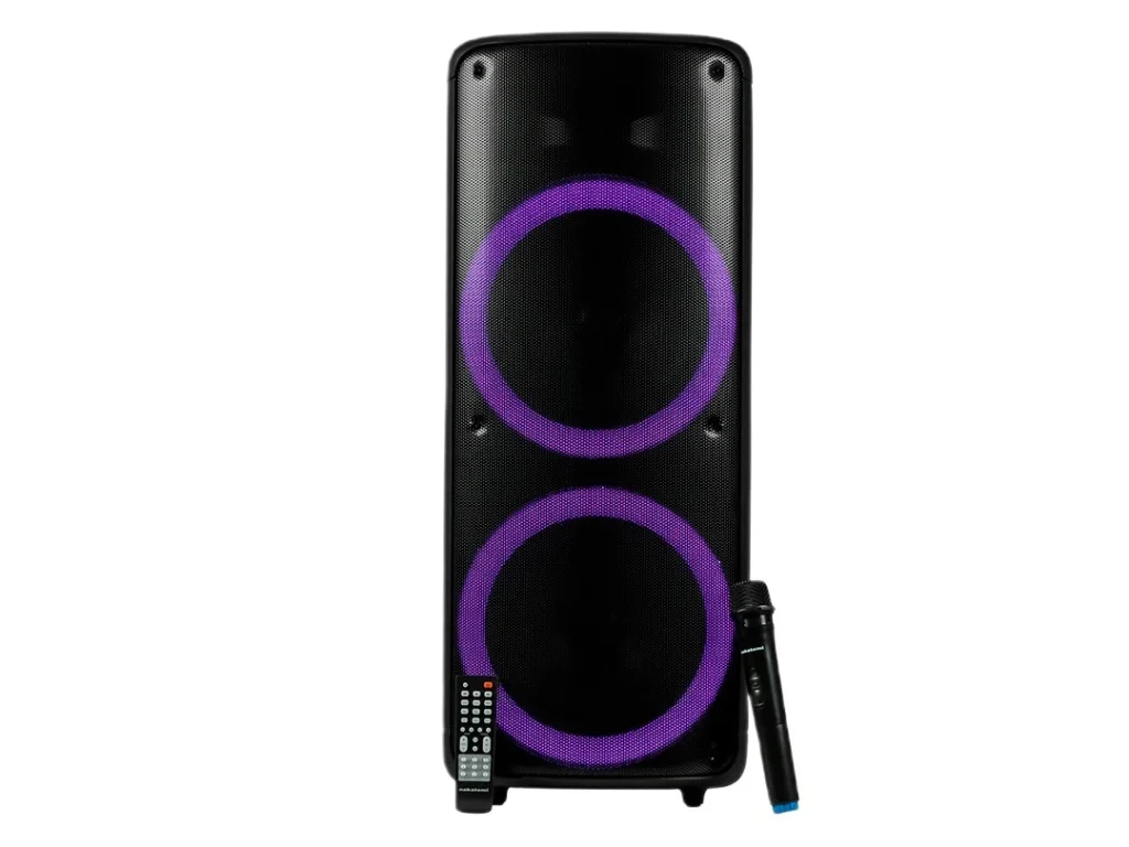 Акустическая колонка Nakatomi GS-59, 1.0, 120WRMS, Караоке с беспр. микрофоном, BT+FM+USB+SD+LED+ДУ