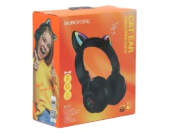 Наушники полноразмерные Borofone BO18 Cat, bluetooth 5.0, AUX, цвет: чёрный (1/36)