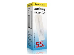 Лампа светодиодная SMARTBUY G9 5,5Вт 220V 3000К (капсульная, теплый свет)
