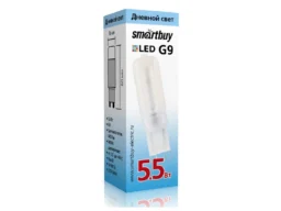 Лампа светодиодная SMARTBUY G9 5,5Вт 220V 4000К (капсульная, нейтральный свет) (1/500)