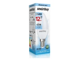 Лампа светодиодная SMARTBUY C37 12Вт 4000K E14 (нейтральный свет) (1/10/100)
